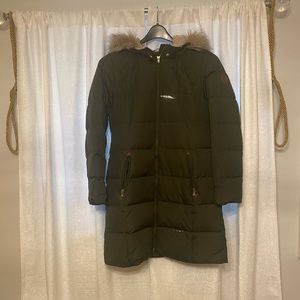 Ralph Lauren hooded puffer coat green